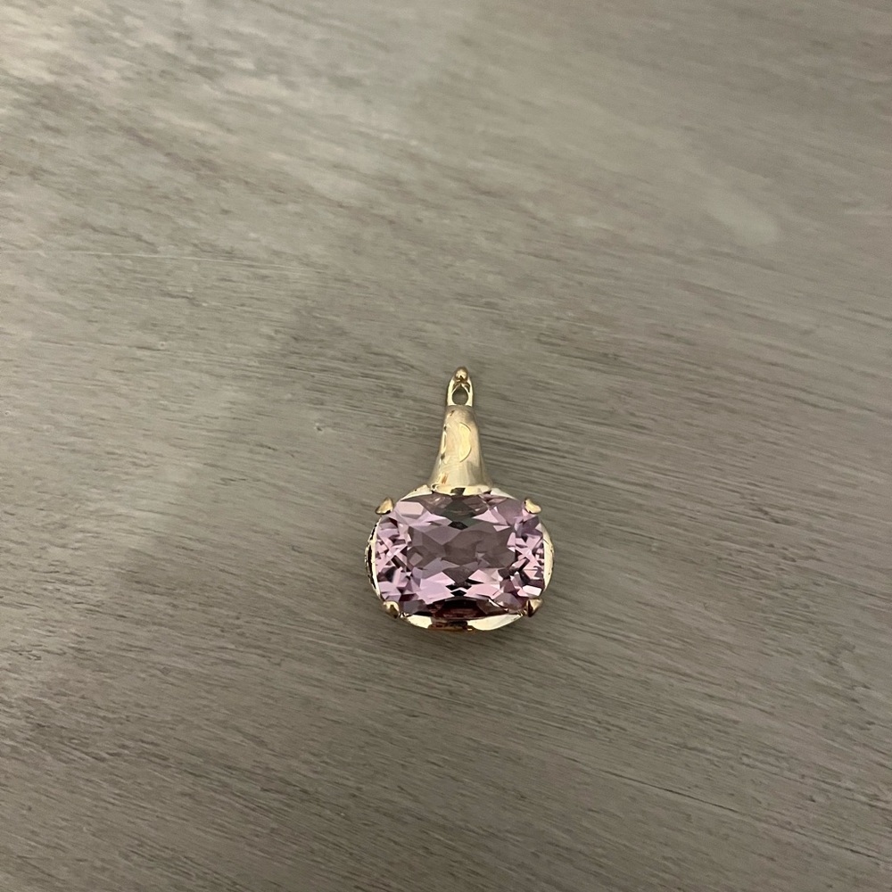 Sterling silver and amethyst pendant